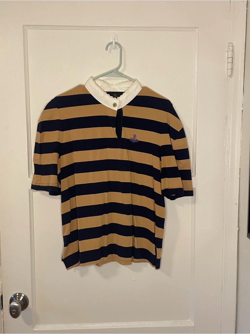 Vivienne Westwood Anglomania Striped Button Collar Top